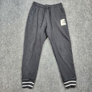 Air Jordan MVP Logo Fleece Pants Mens Medium Black Jumpman Joggers Sweatpants